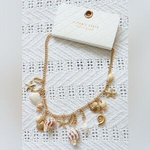 Altar'd State Gold and Cream Seashell Necklace